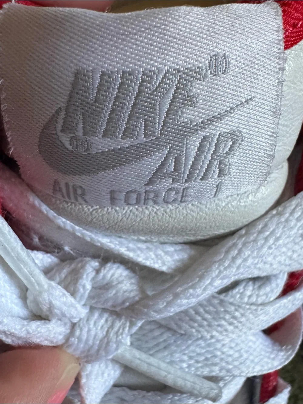 Women Nike Air Force 1 High Nike iD Custom Red White Streetwear Rare Size 8.5